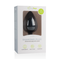 EasyToys Anal Collection Plug Bijou Diamond Noir 8 x 4cm